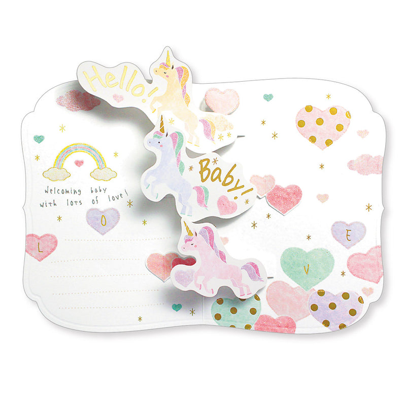 Baby Card Pop Up Unicorn