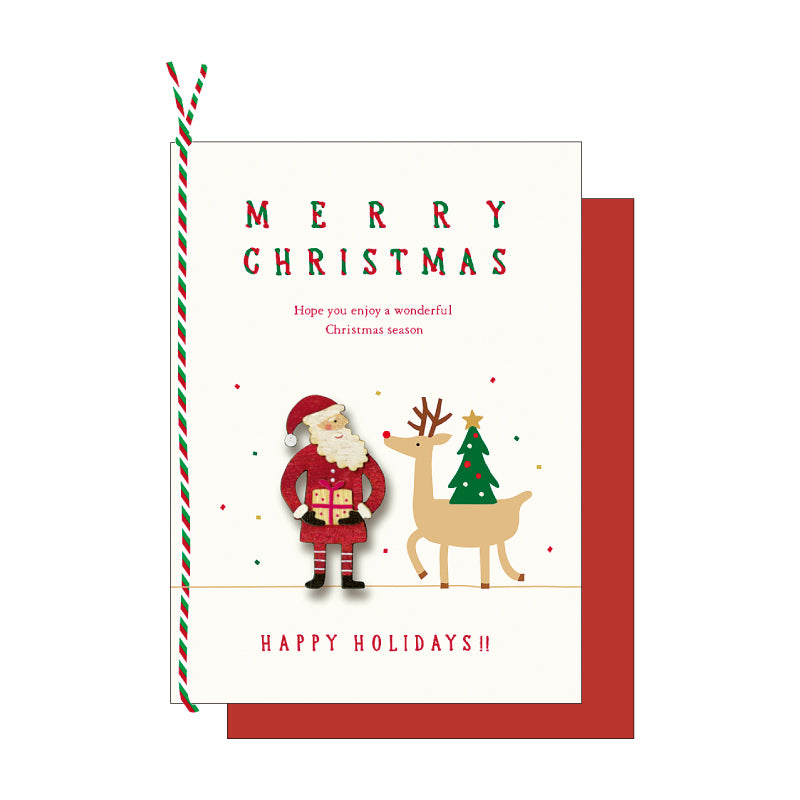 Xmas Wood Card Present