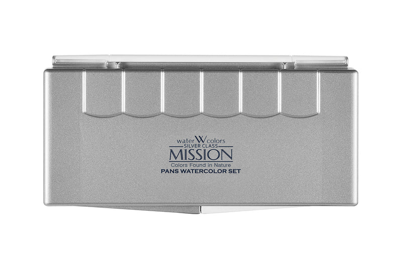 MIJELLO Mission Silver Watercolor Pan 12 Colors Regular Set