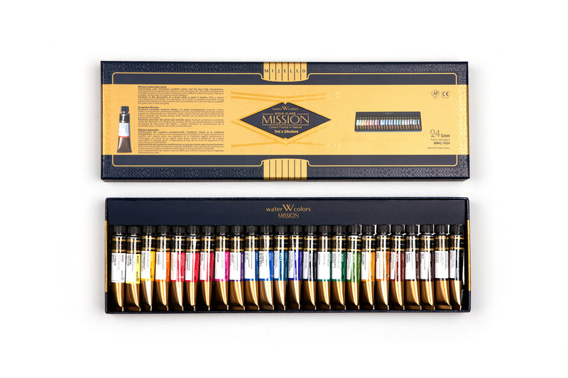 MIJELLO Mission Gold Watercolor 7ml 24 Colors Set