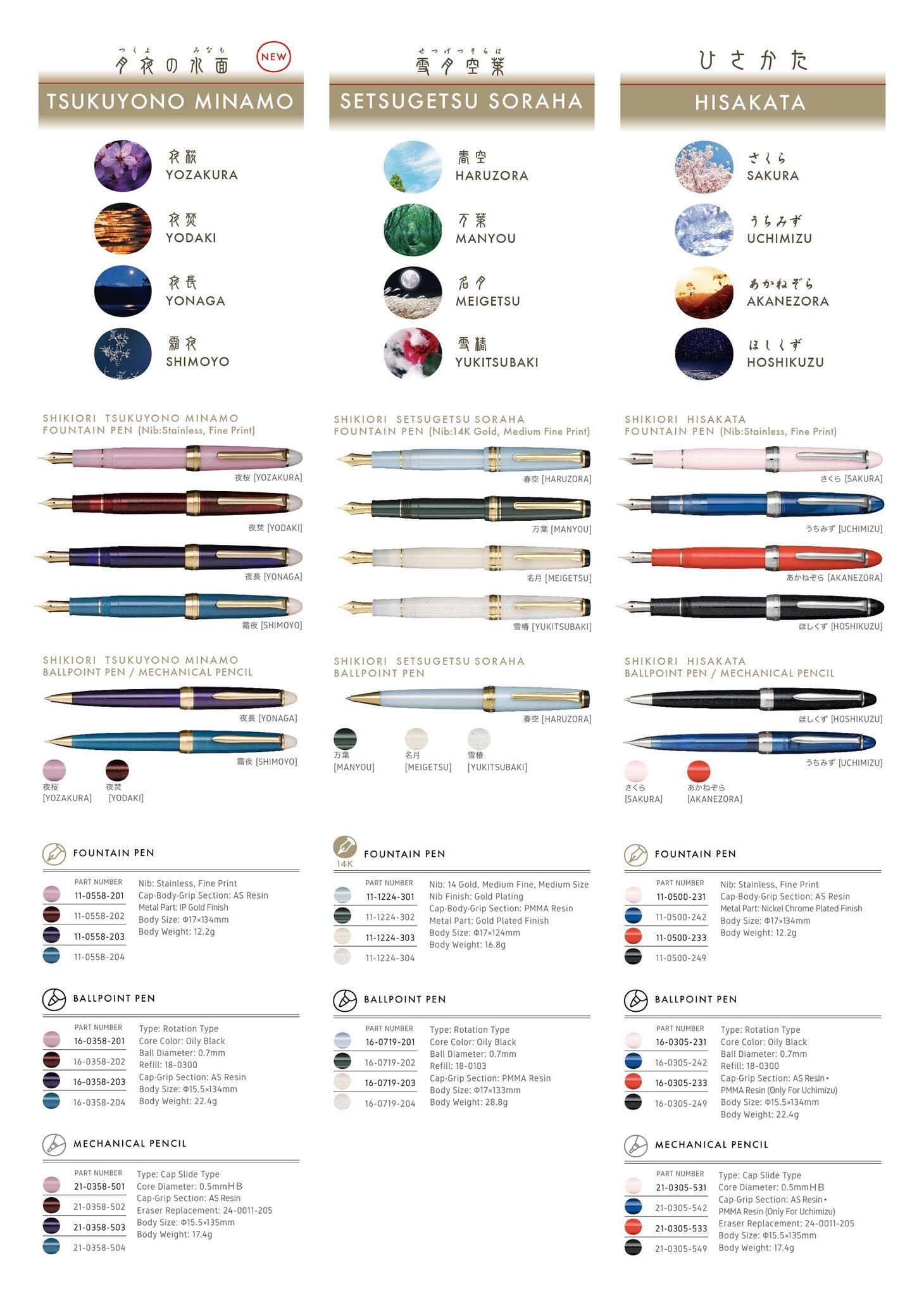 SAILOR Shikiori Hisakata Fountain Pen Uchimizu