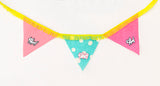AIUEO Applique Stars Neko Border Navy