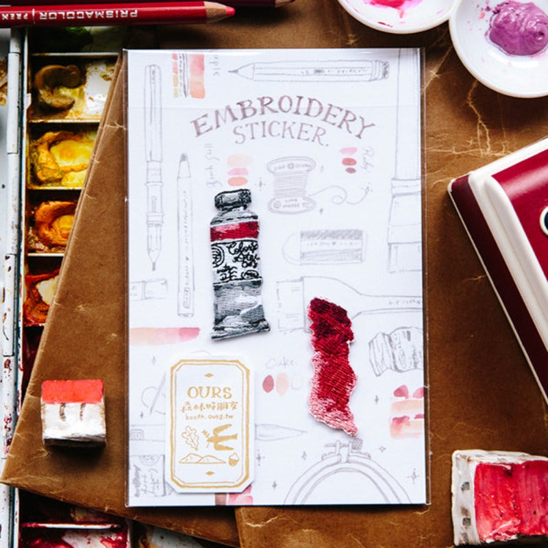 OURS Embroidery Stickers - Watercolor