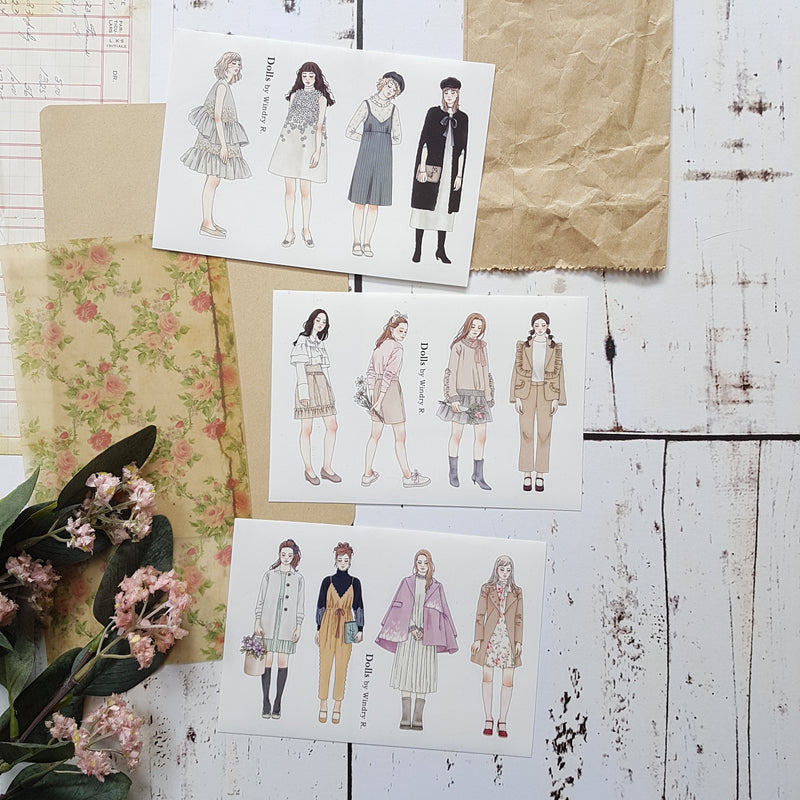 WINDRY Dolls Transparent Stickers Set