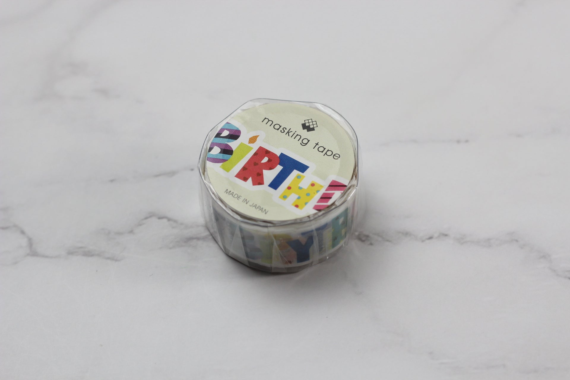 JP Washi Tape Die Cut Colorful Birthday