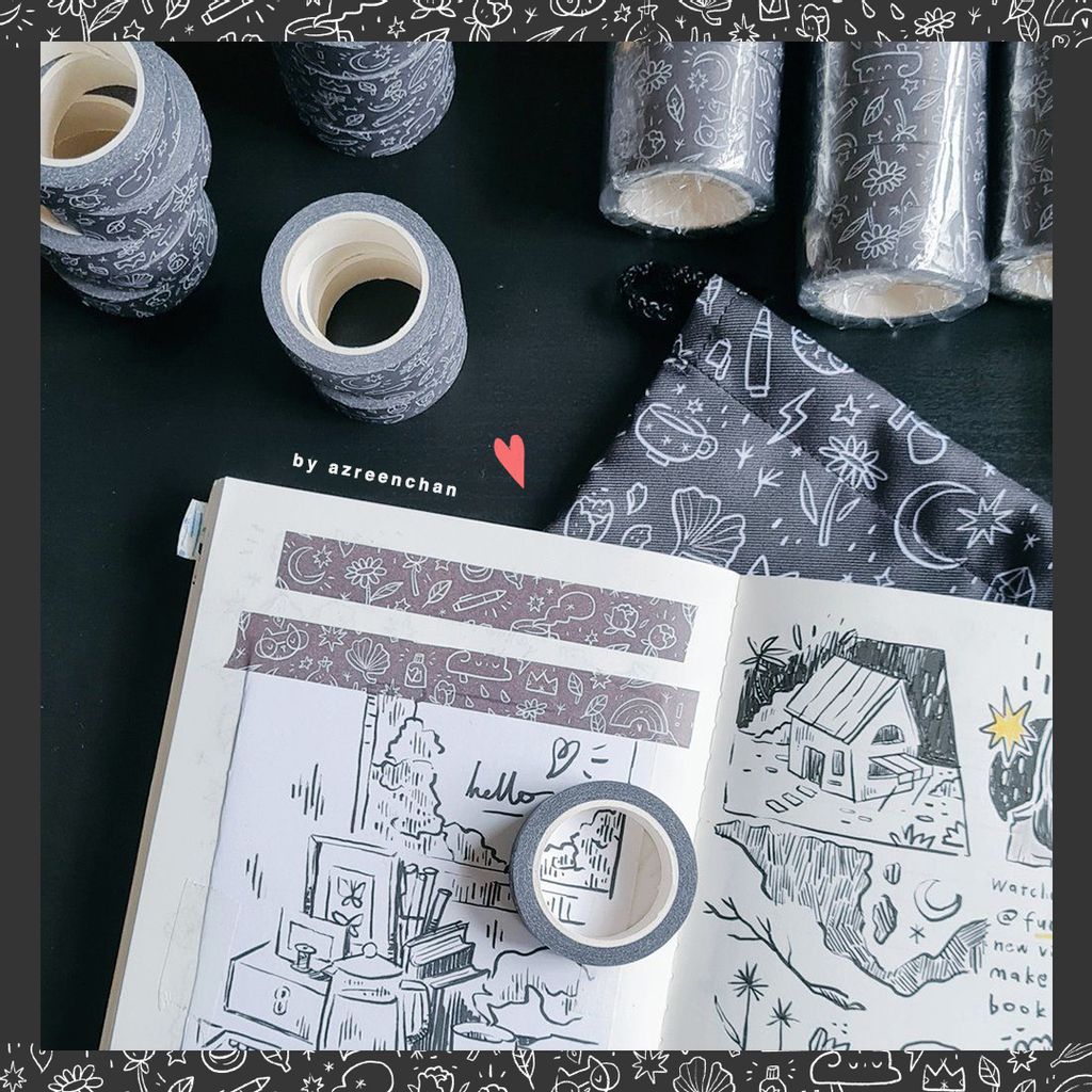 AZREENCHAN Washi Tape Hello Doodle