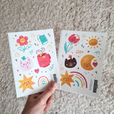 AZREENCHAN Sticker Sheet Waterproof Feel Good 2