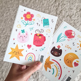 AZREENCHAN Sticker Sheet Waterproof Feel Good 2