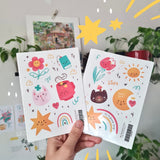 AZREENCHAN Sticker Sheet Waterproof Feel Good 2