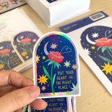 AZREENCHAN Art Print Postcard+Sticker Put Your Heart In The Right Place
