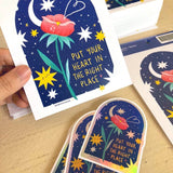 AZREENCHAN Art Print Postcard+Sticker Put Your Heart In The Right Place