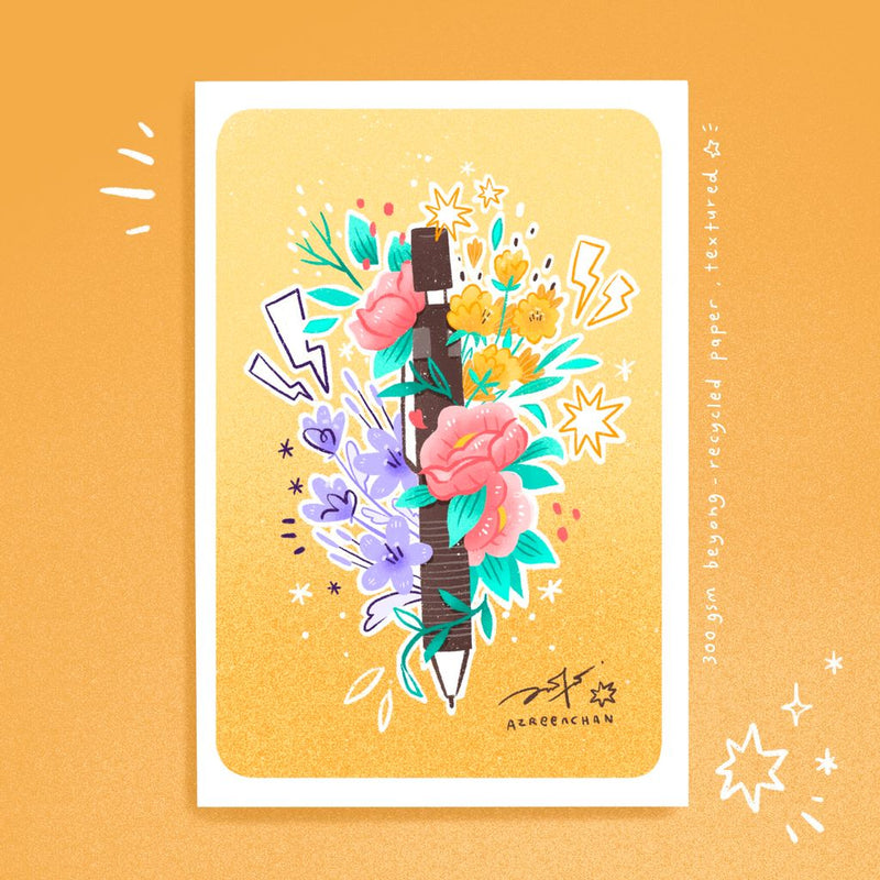AZREENCHAN Art Print Postcard Strong Words