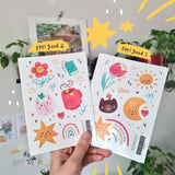 AZREENCHAN Sticker Sheet Waterproof Feel Good 2