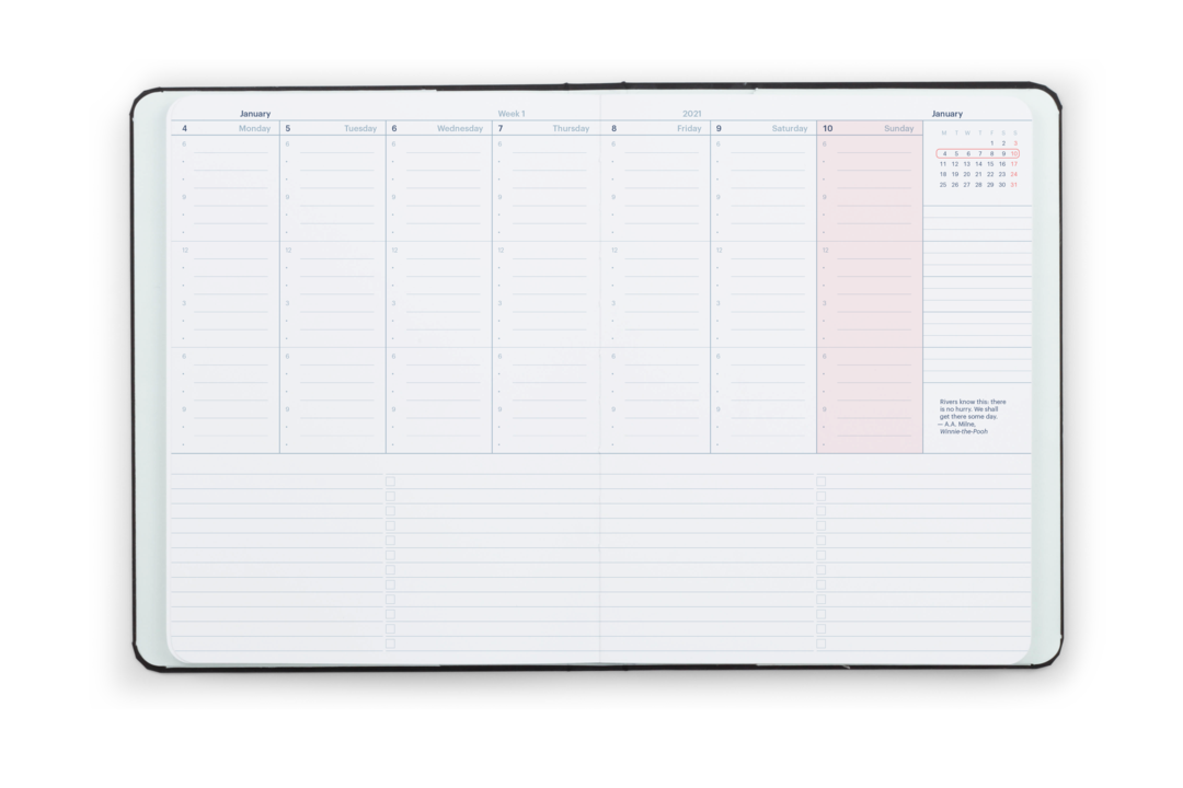 MOSSERY 2021 Hardcover Planner Monthly+Weekly Vertical-Tulips 070
