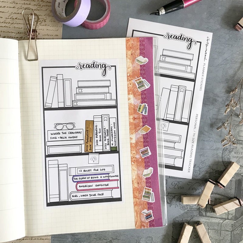 ARTSUNAMI Planner Stickers Personal/TN Reading Tracker