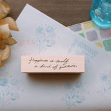 NONNLALA Happiness Quote Rubber Stamp