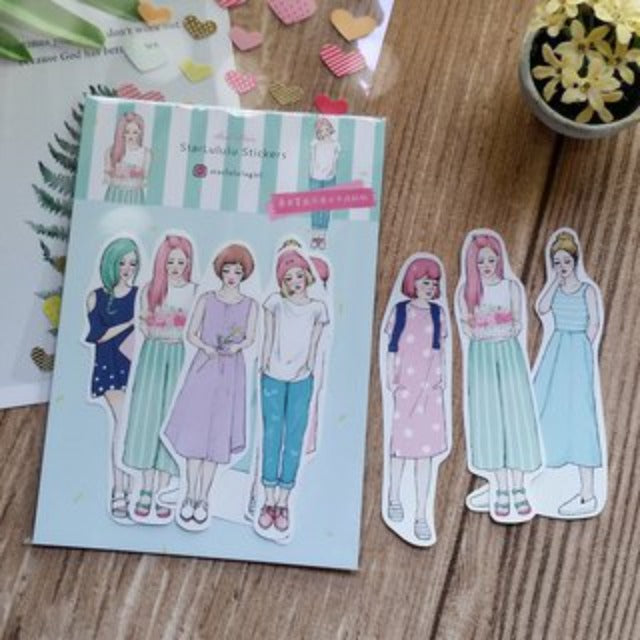 STARLULULU Happy Girl Whole Body Sticker Set of 6x