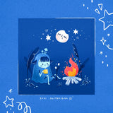 AZREENCHAN Art Print Card Beauty of Silence