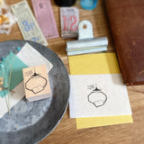 NONNLALA Lamp and Book Rubber Stamp