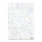 MD 5 Pockets Clear Folder A4 Number Puzzle Blue