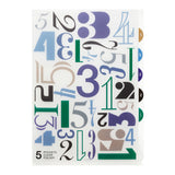 MD 5 Pockets Clear Folder A4 Number Puzzle Blue