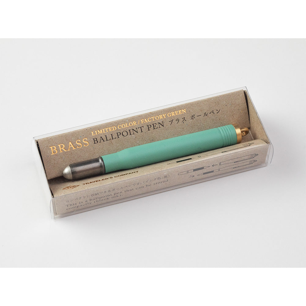 TRC Brass Ballpoint Pen Factory Green