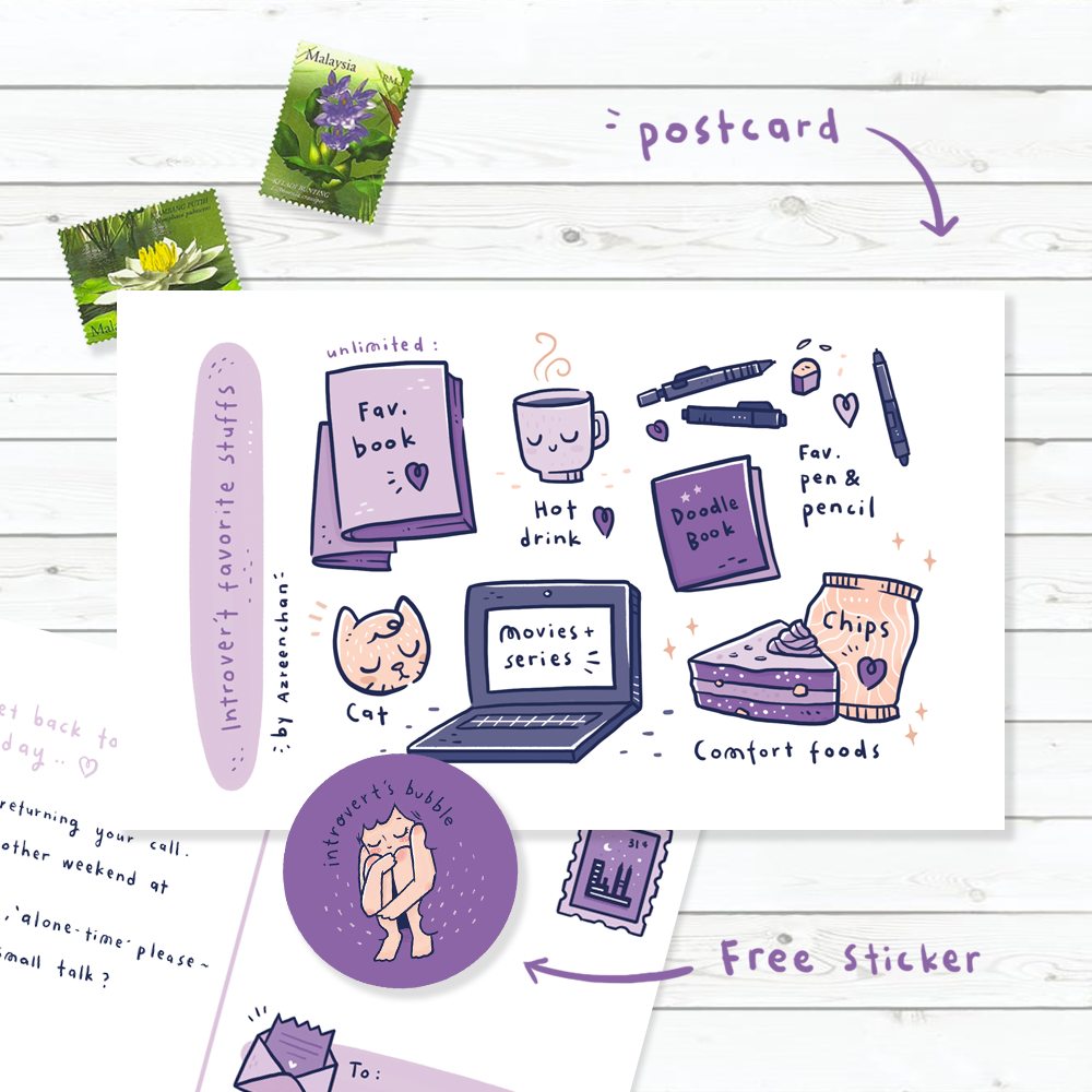 AZREENCHAN Postcard 11x18cm