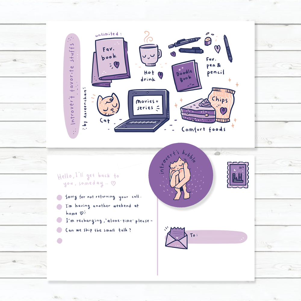 AZREENCHAN Postcard 11x18cm