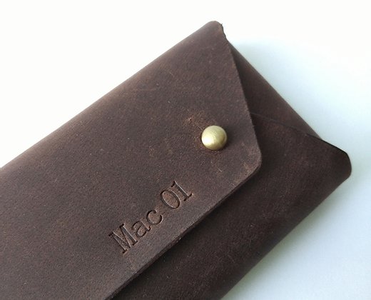 CORALC ATELIER Pen Case-Full Grain Crazy Horse Leather