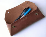 CORALC ATELIER Pen Case-Full Grain Crazy Horse Leather