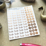 ARTSUNAMI Stickers Rose Gold To Do Dates