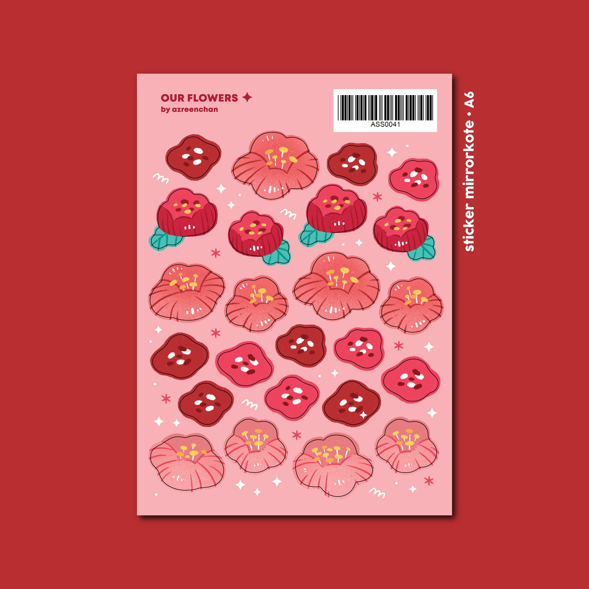 AZREENCHAN Sticker Sheet Our Flowers