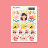 AZREENCHAN Sticker Sheet Neko Person