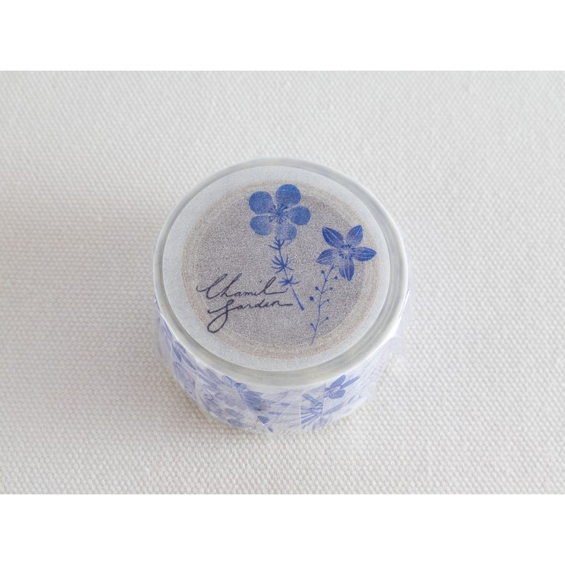 CHAMILGARDEN 6th Blue Butterfly Delphinium Masking Tape