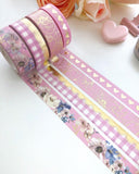 PapergeekCo Washi Tape Spring Meadows Pink