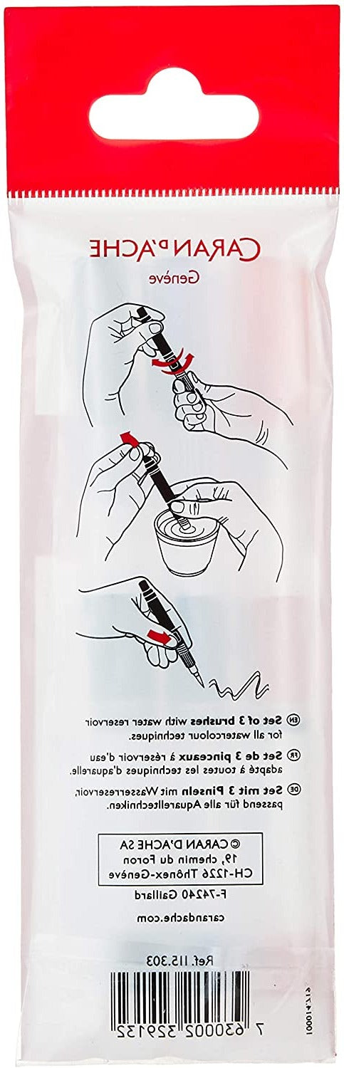 CARAN D'ACHE 3Brushes Pen + Water Tank