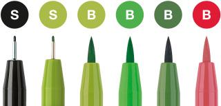 FABER-CASTELL PITT Artist Pen Hand Lettering-Wallet of 6pcs