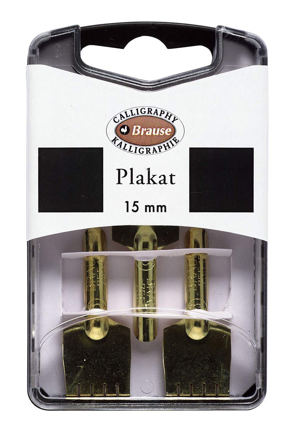 BRAUSE 3 Nibs Plakat Calligraphy Gold Plated