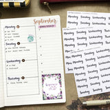 ARTSUNAMI Planner Stickers Handletterd Days 02