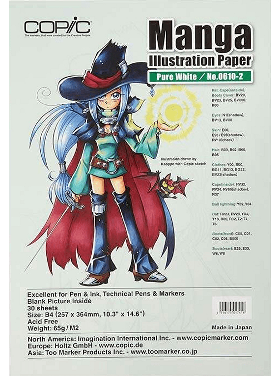 COPIC Manga Illustration Paper 30S B4 Pure White