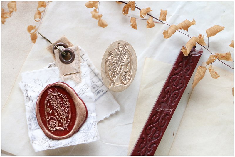LCN Wax Seal Stamp Set-Dried Flower