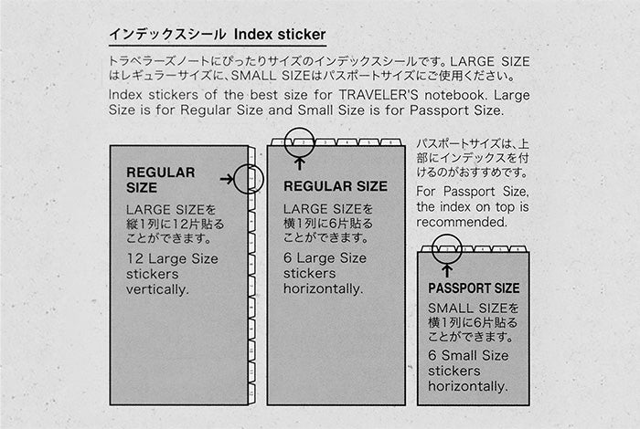 TRAVELER'S Notebook Customized Sticker Set for Diary 2021 Monthly