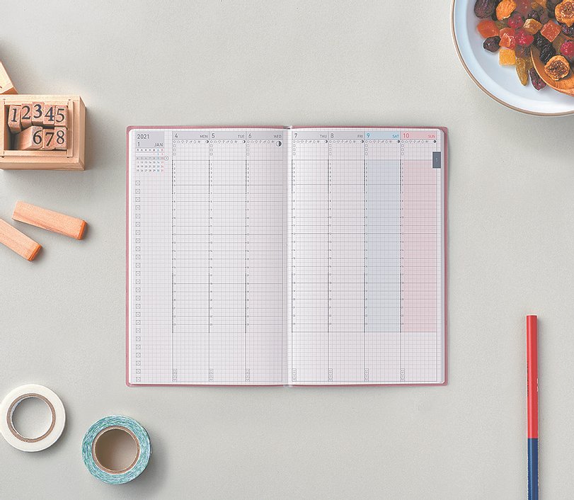 KOKUYO 2021 Jibun Techo Diary Lite Mini-L.Blue