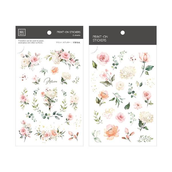 MU Craft Print-On Sticker Rose Bouquet 119