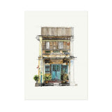 LORONGANDLANE A4 Print House with Blue Doors