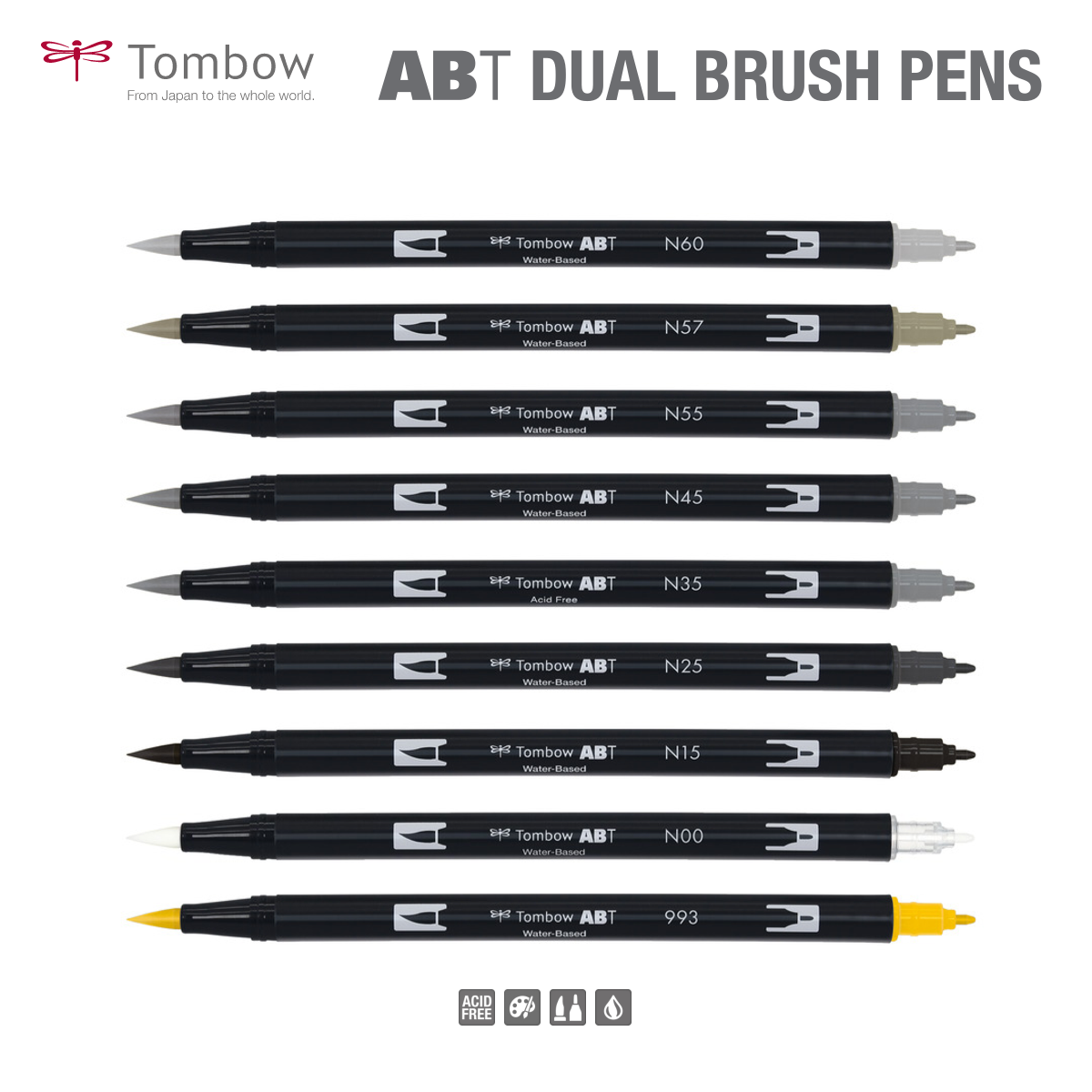TOMBOW ABT Dual Brush Pen (96 Colors) LIST 10/11