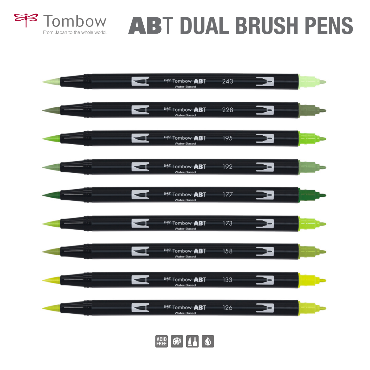 TOMBOW ABT Dual Brush Pen (96 Colors) LIST 2/11