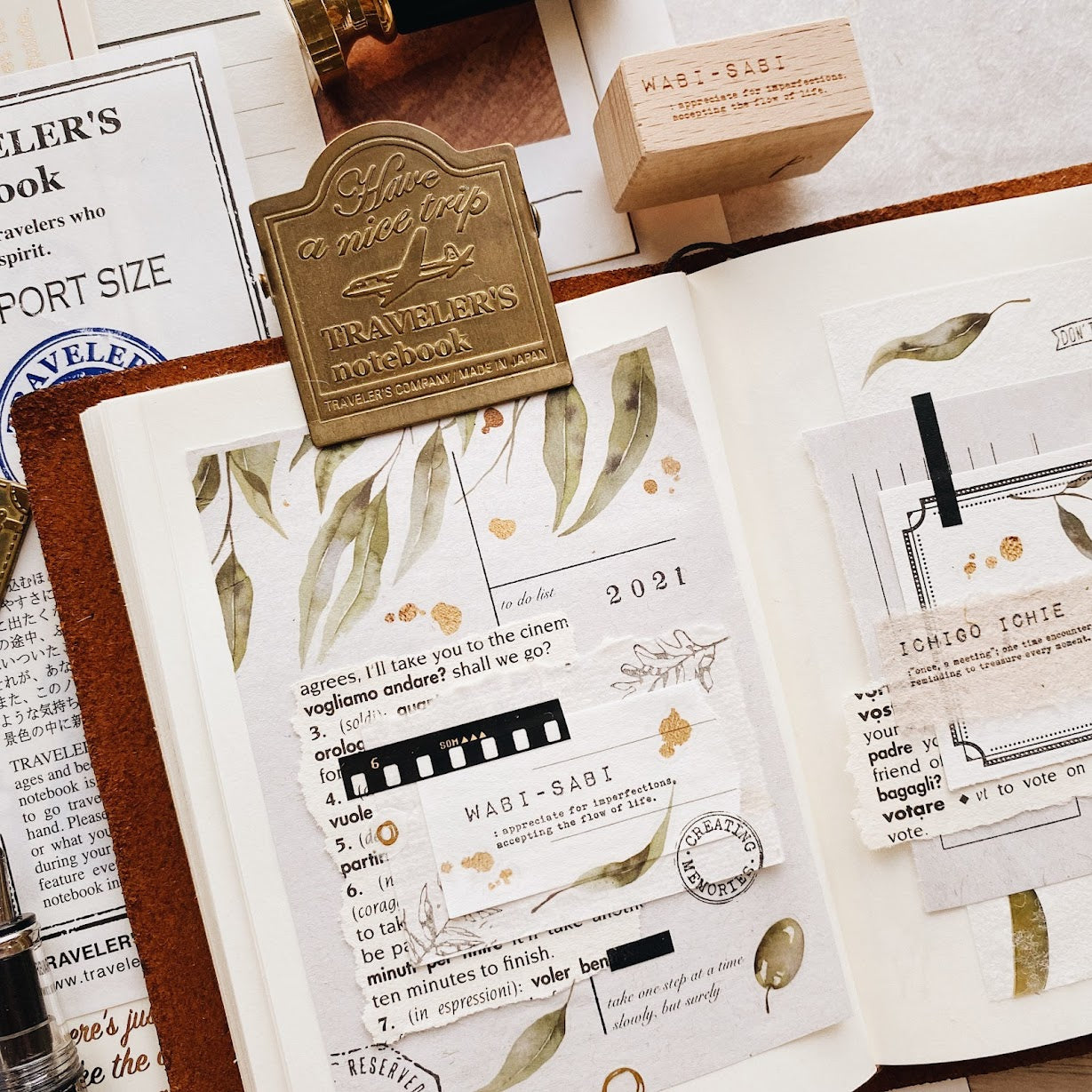 PENSPAPERSPLANNER Rubber Stamp Wabi-Sabi