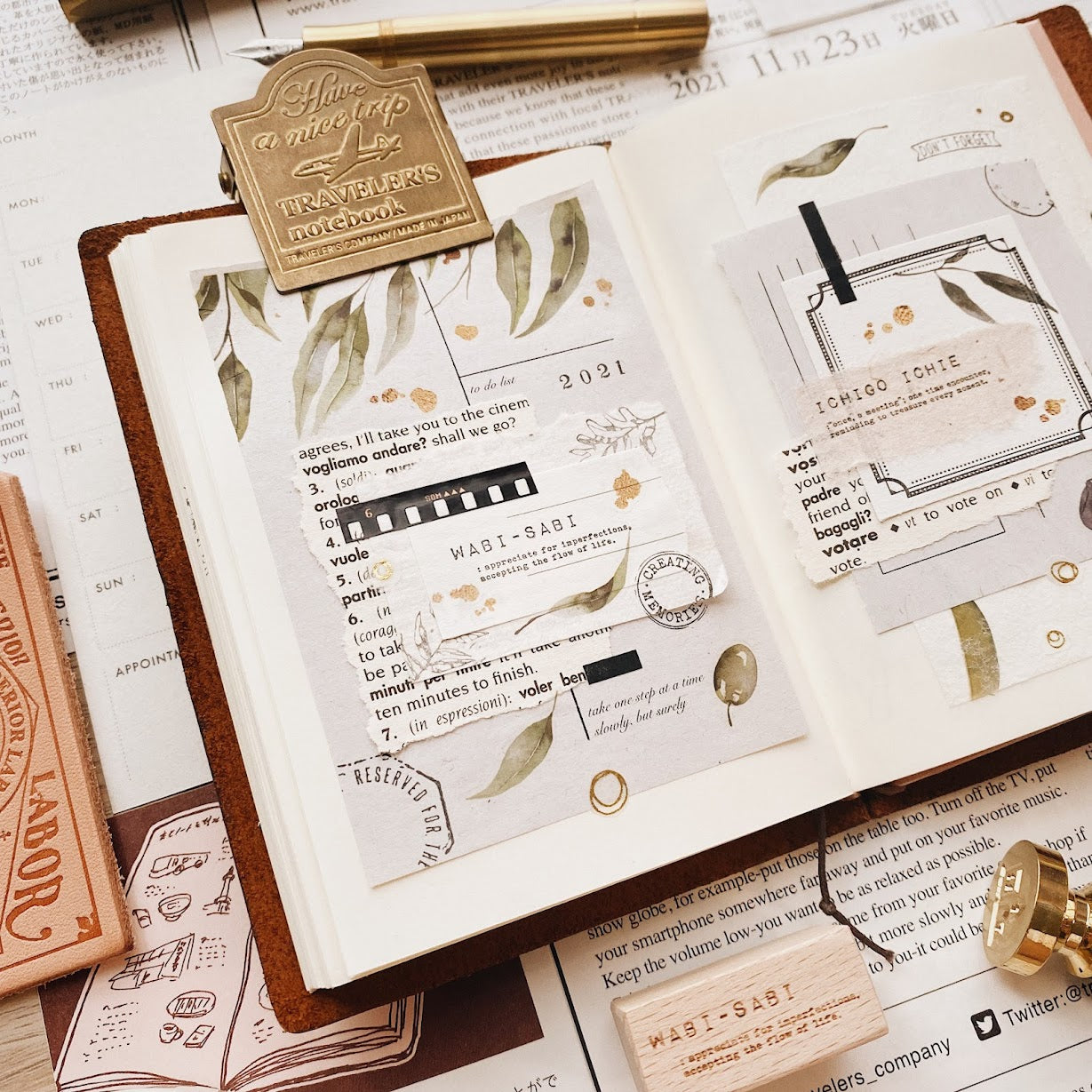 PENSPAPERSPLANNER Rubber Stamp Wabi-Sabi