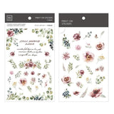 MU Craft Print-On Sticker Watercolor Blooms 088